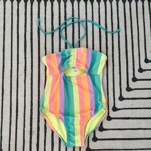 Art Class Pink and Orange One Piece Swimsuit